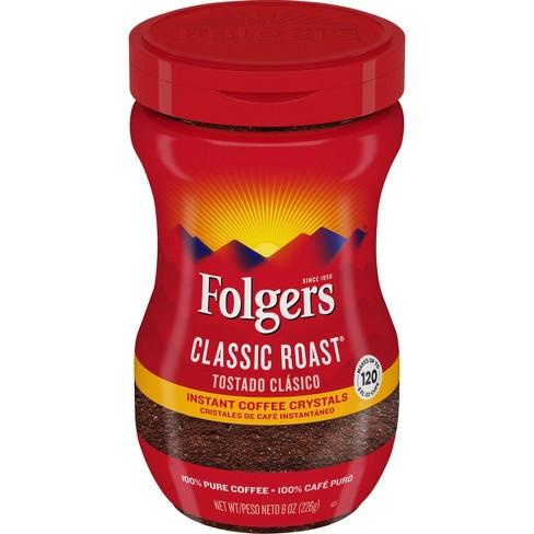 Cà phê hòa tan hiệu Folgers Classic Roast Instant Coffee Crystals 226g - Datacom