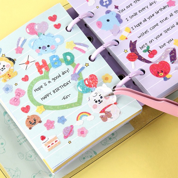 Miếng Dán Trang Trí Sổ Tay Hình  Dễ Thương DIY BTS BT21