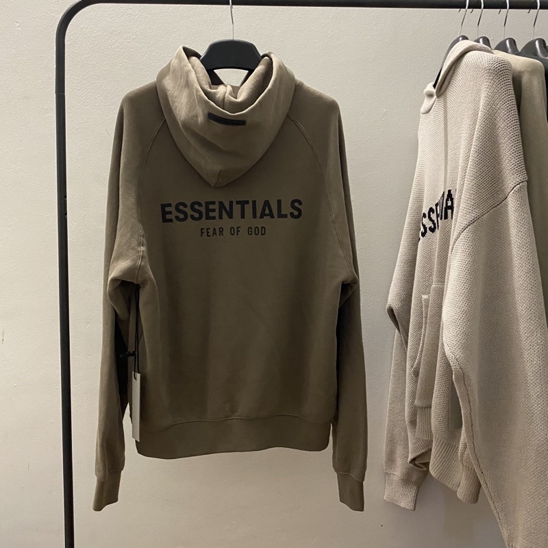 Áo hoodie FEAR OF GOD FOG ESSENTIALS SS21 Taupe bản cao cấp, Áo khoác nỉ form rộng ESSENTIALS chất liệu nỉ bông oversize