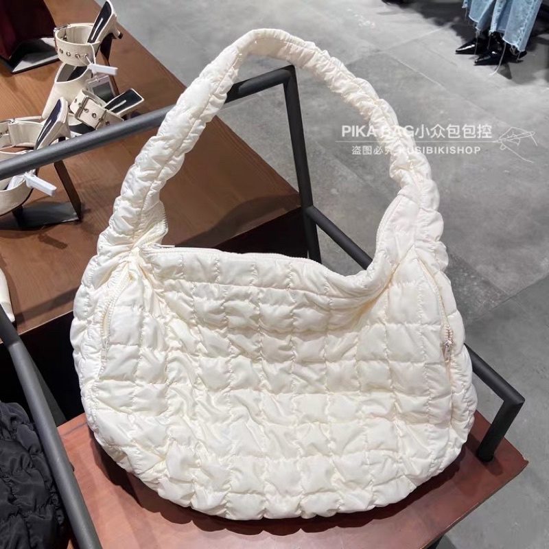 Túi đeo chéo đám mây unisex nam nữ 2 khoá kéo phong cách hàn quốc (có sẵn)