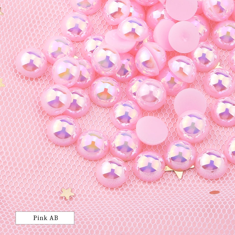 Hạt Ngọc Trai Giả Bằng Nhựa ABS Kích Thước 3mm 8mm 10mm Dùng Trang Trí Quần Áo Diy