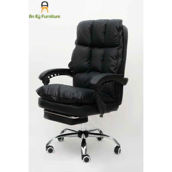 Ghế Văn Phòng Giám Đốc Chân Xoay Ngã Nằm Có Gác Chân Da Pu Cao Cấp Jo-899