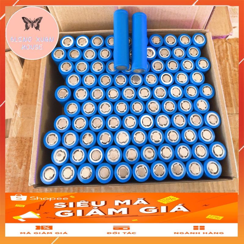 Cell pin 18650 sạc dự phòng sạc lại được dung lượng cao tới 5000mAh 2000mAh dùng cho quạt tích điện cầm tay mini