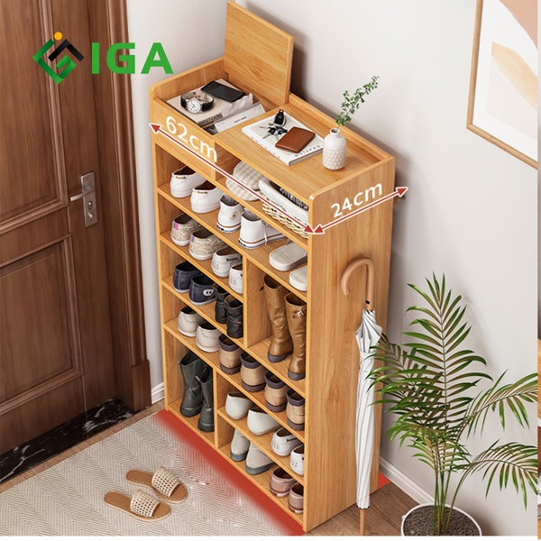 Tủ giày, kệ giày đa tầng nhiều ngăn kết hợp hộp để đồ phụ kiện - gp 159