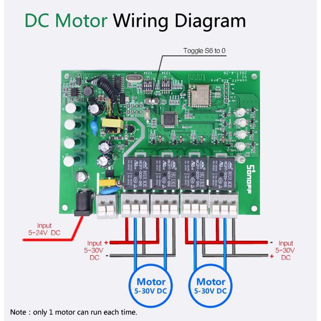 Công Tắc Wifi RF Sonoff 4CH Pro R3 điều khiển 4 thiết bị, Cửa Cuốn, Đảo Chiều Động Cơ