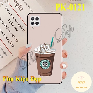 Ốp lưng SamSung Galaxy A22 4G viền đen in hình BST Trà Sữa