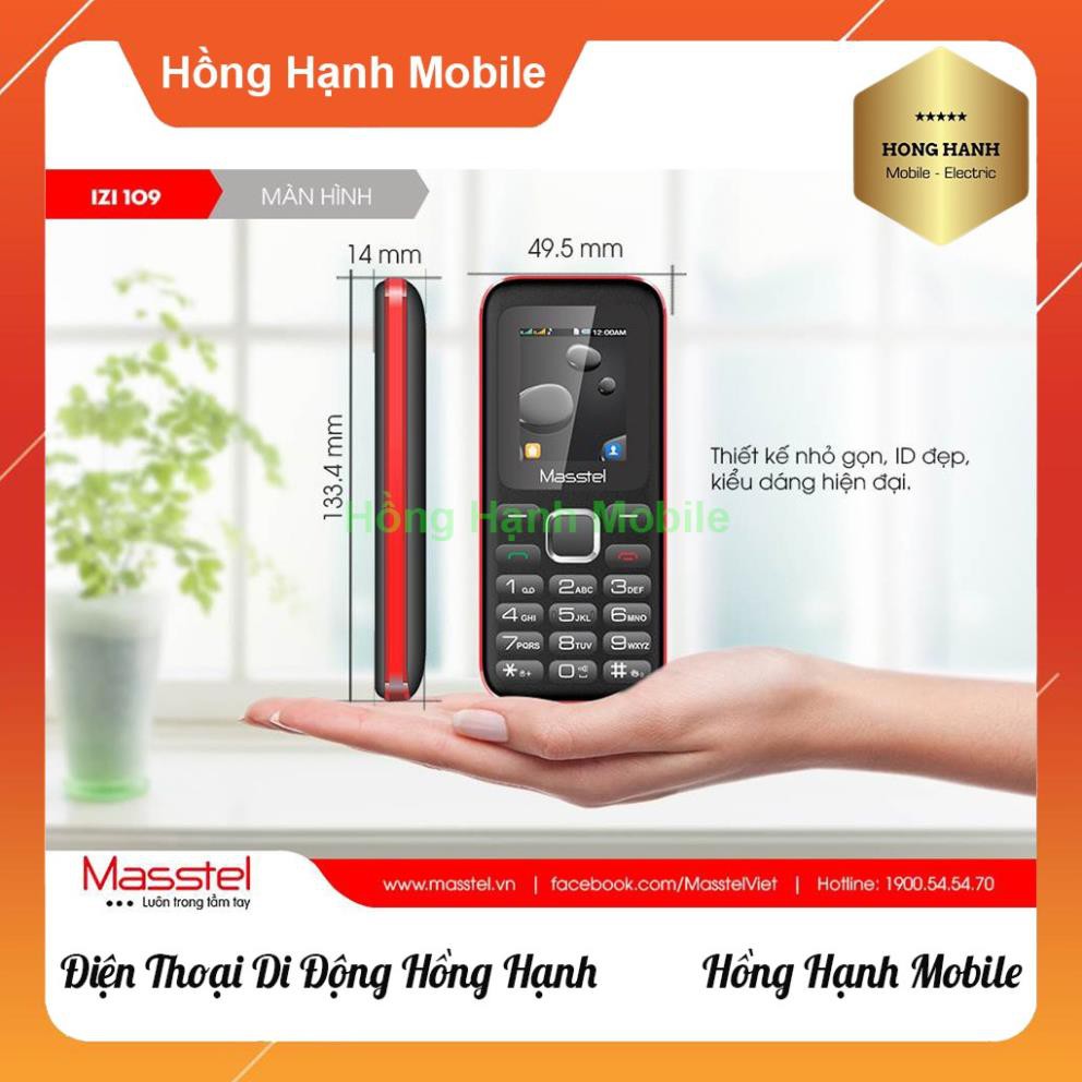 Điện Thoại Masstel iZi 109 - Hàng Chính Hãng Nguyên Seal Fullbox Mới 100% - Điện Thoại Hồng Hạnh