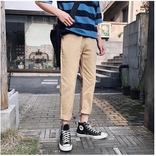 Quần Kaki Baggy  Cạp Chun Nam Nữ Unisex cao cấp