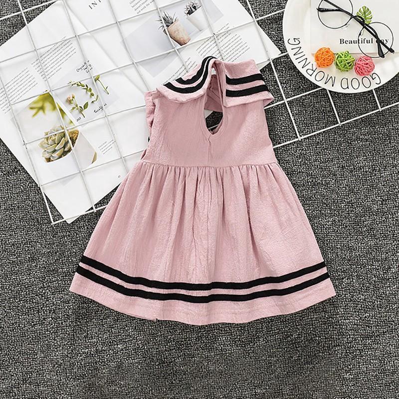 Đầm cotton sát nách in họa tiết cho bé