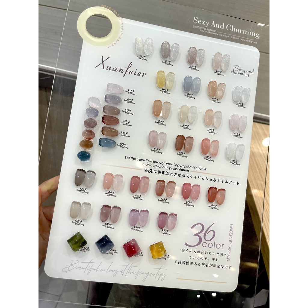 Set sơn thạch Xfeier 36 màu cao cấp, sơn gel Nhật bản chính hãng chai 15ml