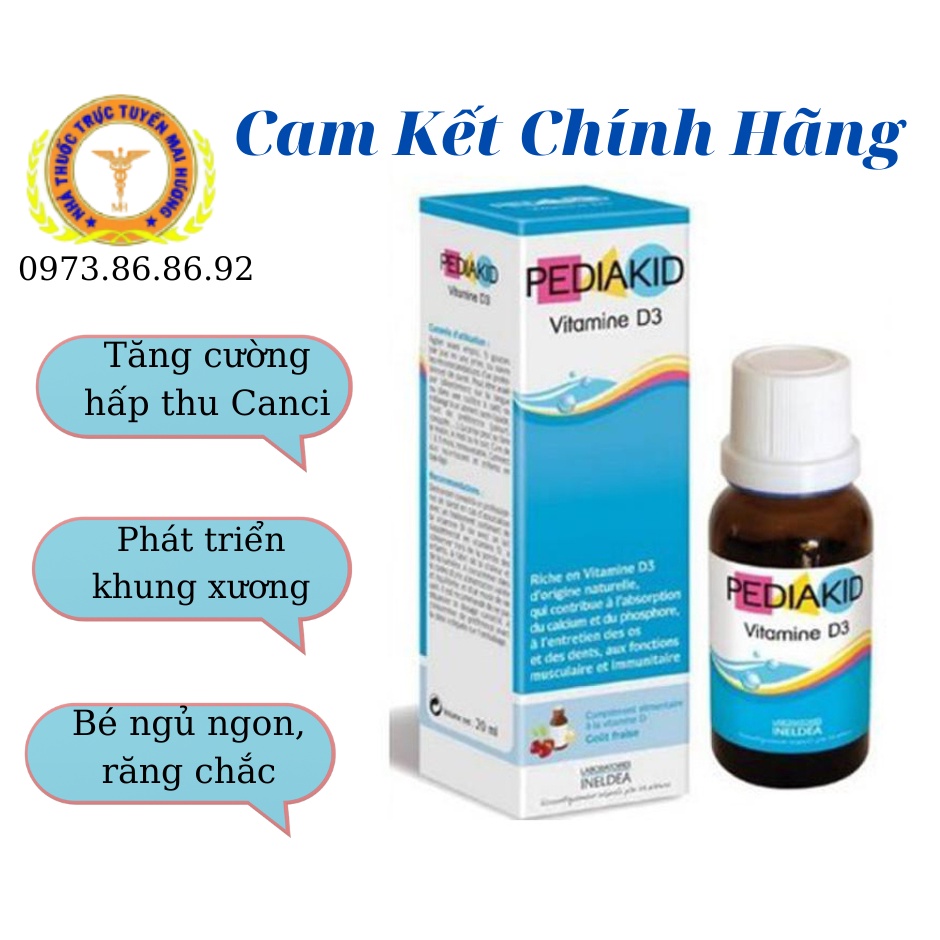 Vitamin D3 Cho Trẻ Sơ Sinh Pediakid D3 Lọ 20ml