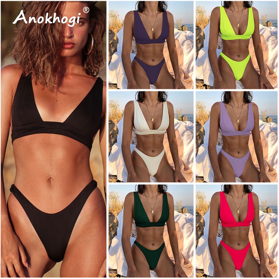 Bộ bikini 14 màu kiểu dáng đơn giản gợi cảm H385