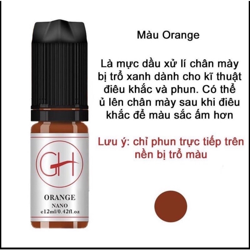 Mực Khắc GH Dùng Cho Kỹ Thuật Điêu Khắc Chân Mày Bằng Dao, Mực GH Điêu Khắc, Mực Phun Xăm