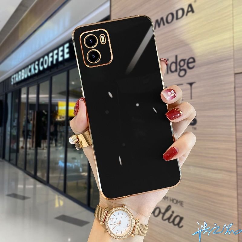 Ốp Điện Thoại Silicon Mềm Kết Cấu Sang Trọng Bảo Vệ Cho Vivo Y15S Case Y15A 2022