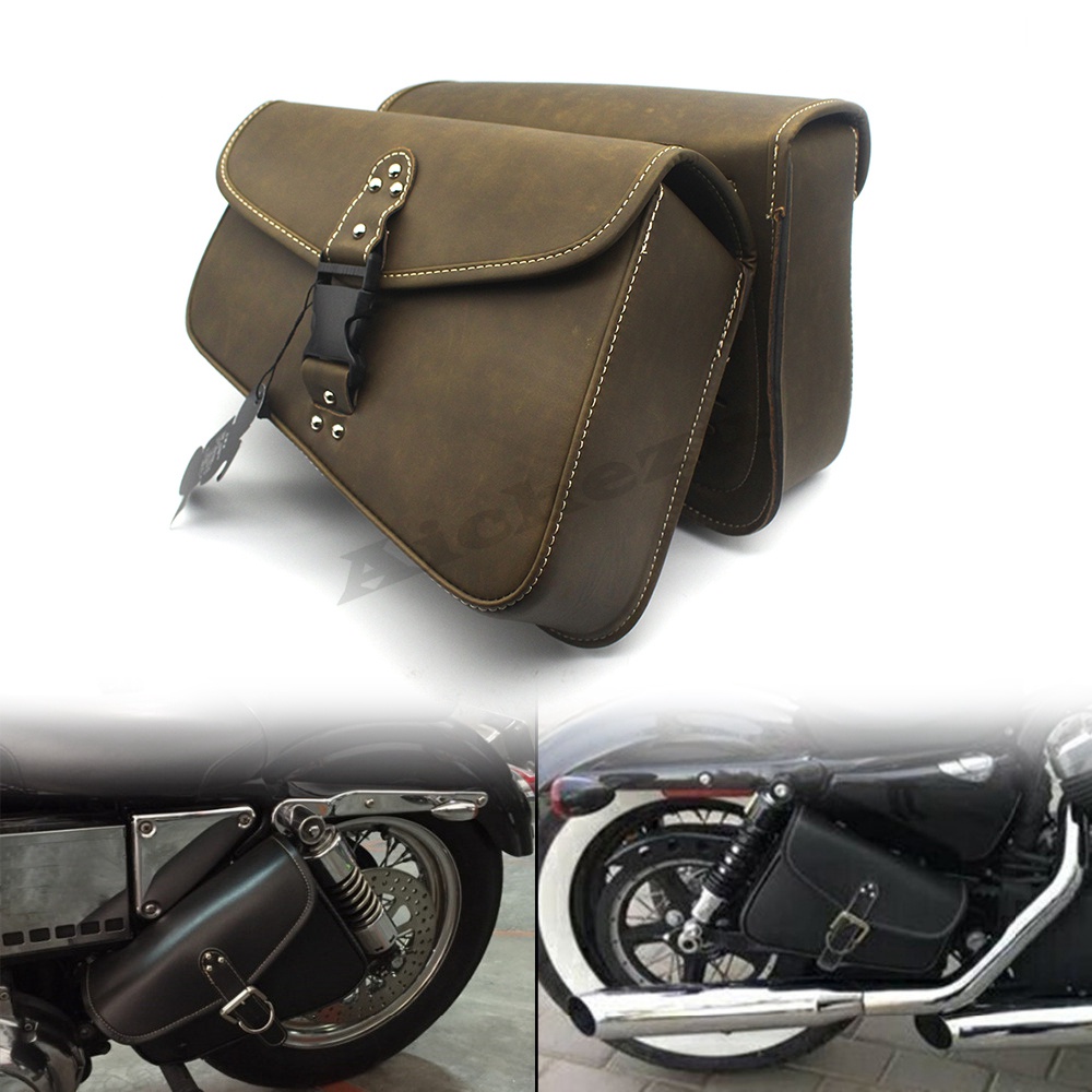 Túi Da Nhân Tạo Gắn Yên Xe Mô Tô Harley Sportster XL 883 Hugger Sportster