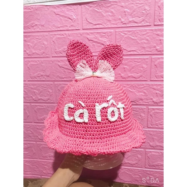 Mũ sợi len thú cho bé yêu(nhận gắn tên bé)