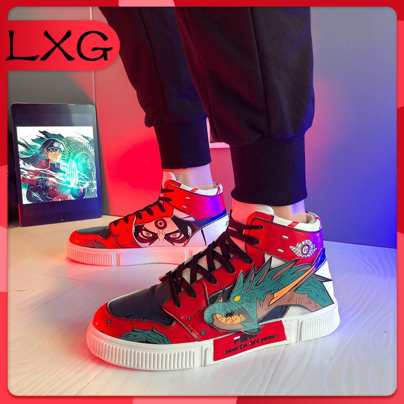 Giày thể thao AJ Air Force 1 jordan họa tiết Naruto tiện dụng chạy bộ/tập bóng rổ kích thước 35-44