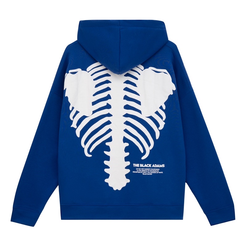 ÁO KHOÁC SKELETON PHỐI MÀU BABY BLUE THE BLACK ADAMS