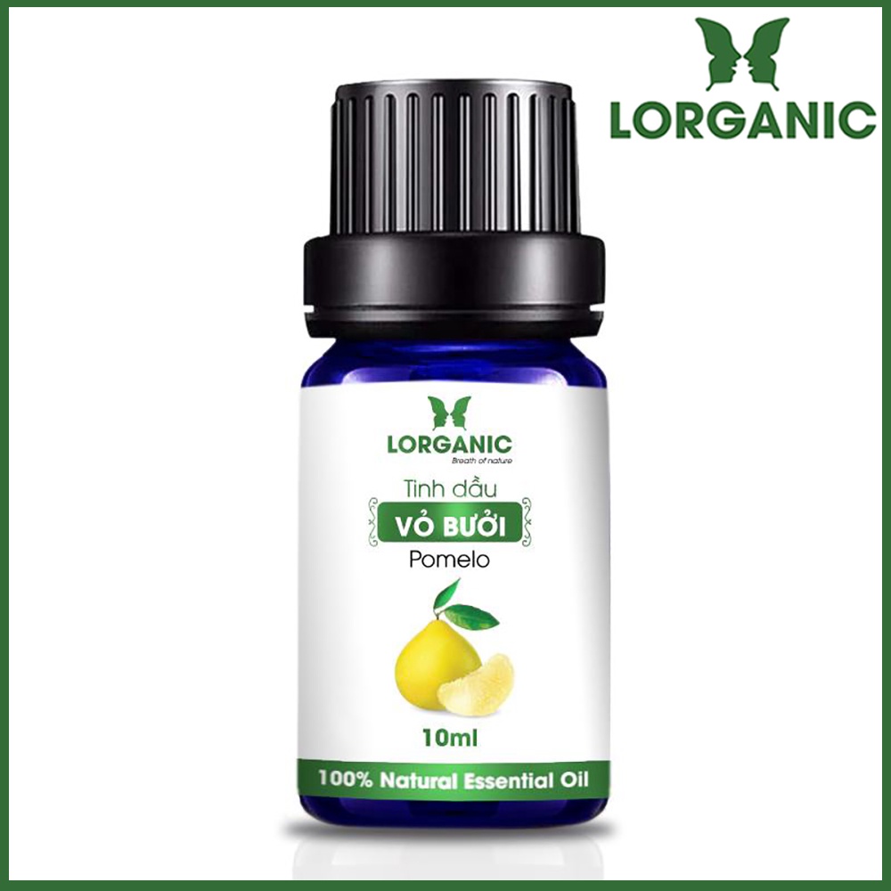 Tinh dầu vỏ bưởi nguyên chất Lorganic Pomelo 100% Natural Essential Oil 10ml, 50ml