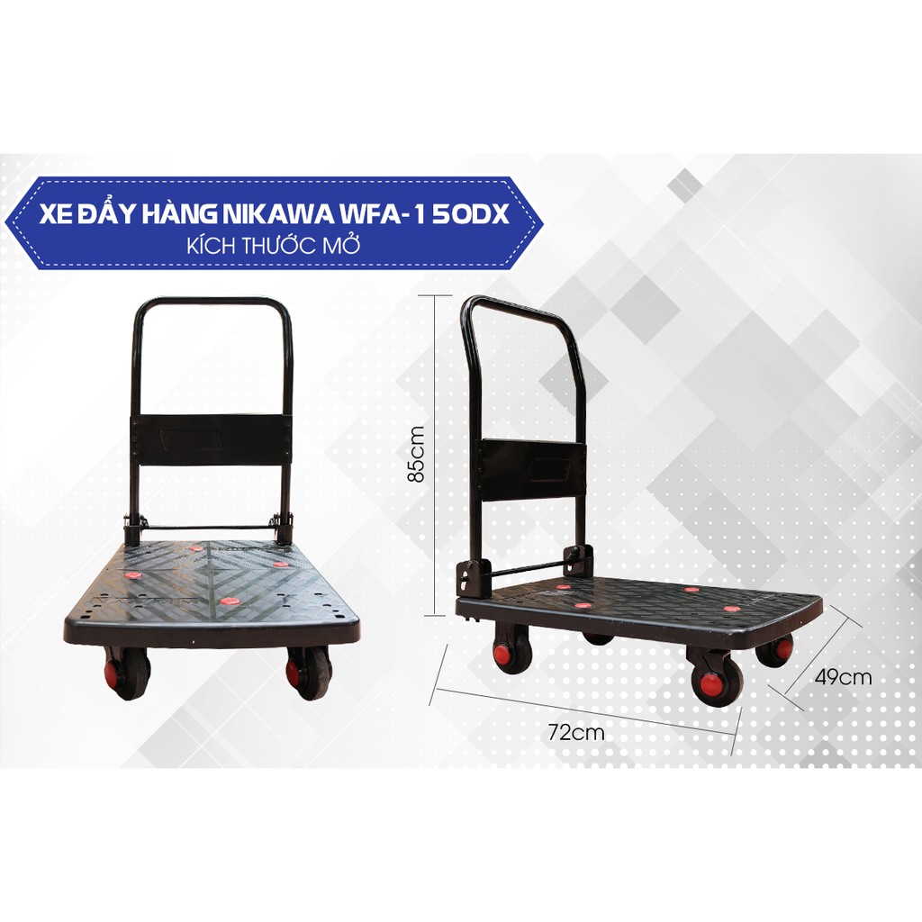 Xe đẩy hàng Nikawa WFA-150DX - tải trọng 150kg