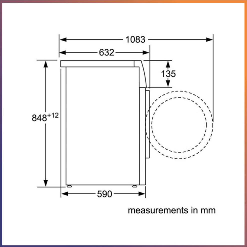 Máy sấy quần áo Bosch WTW87561GB - SERI 8 TGB nhập khẩu nguyên chiếc ( Bảo Hành 3 Năm )