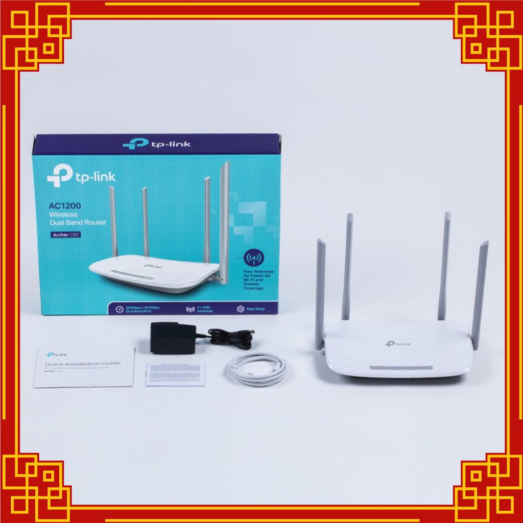 [SIÊU RẺ]TP-Link AC 1200Mbps Bộ phát wifi không dây (Thiết bị mạng) - Archer C50 - Hàng Chính Hãng