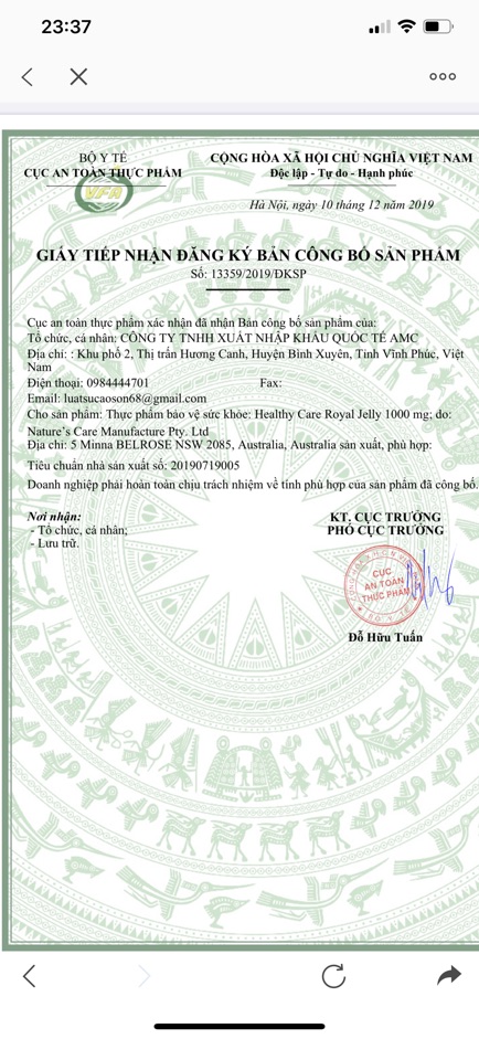 Sữa Ong Chúa Healthy Care Royal Jelly 1000mg | BigBuy360 - bigbuy360.vn