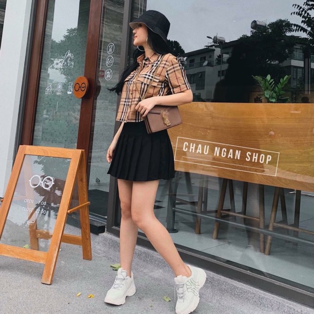 Set áo sơmi bbr + chân váy