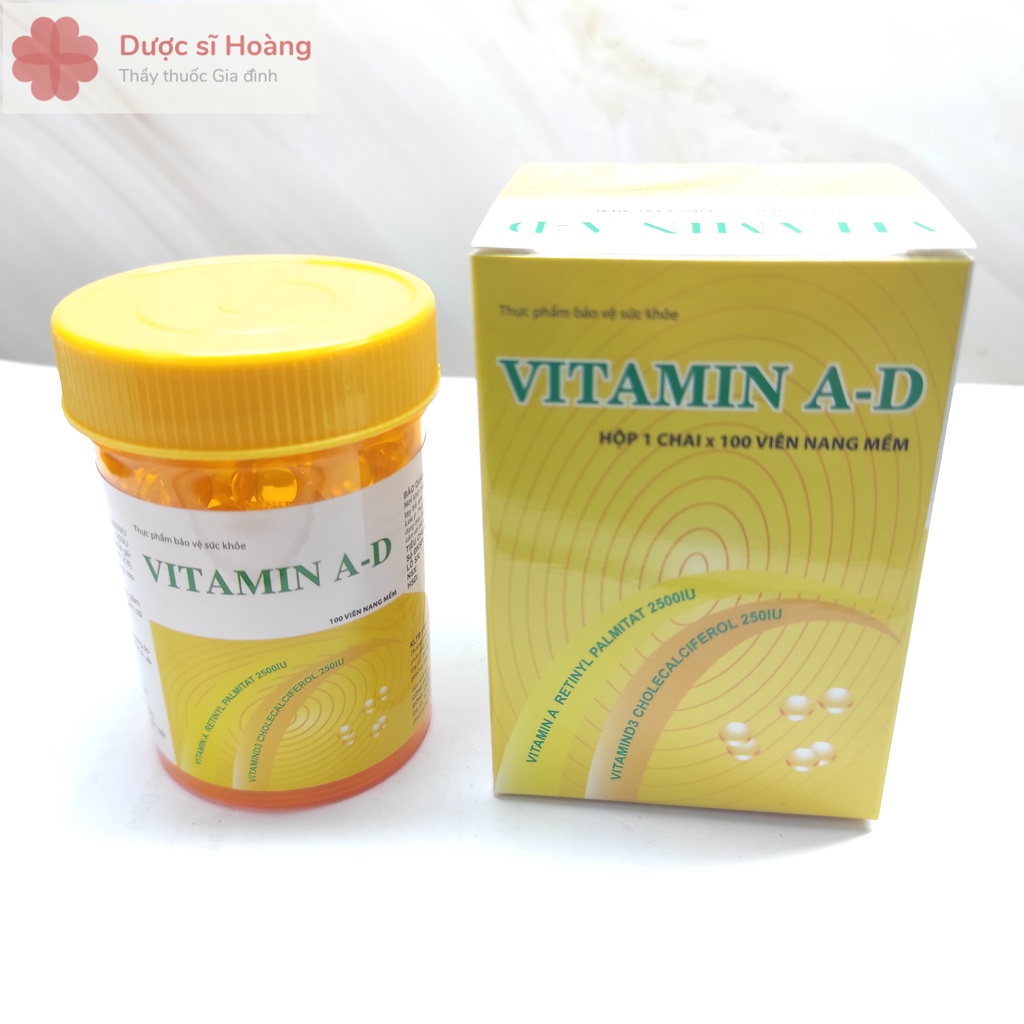 VITAMIN A-D Dược Phẩm Đông Âu - Hộp 100 viên