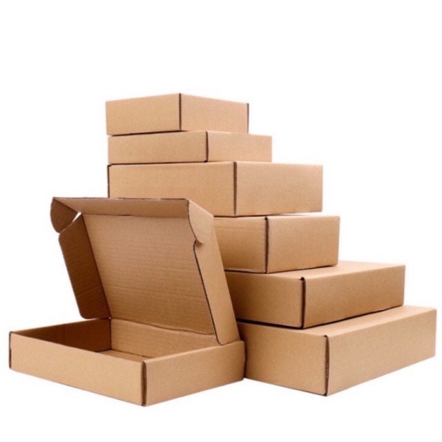Hộp carton đựng áo size vừa 30 x 21 x 6 (cm), kiểu xếp tiêu chuẩn, hộp cứng cáp, mịn đẹp