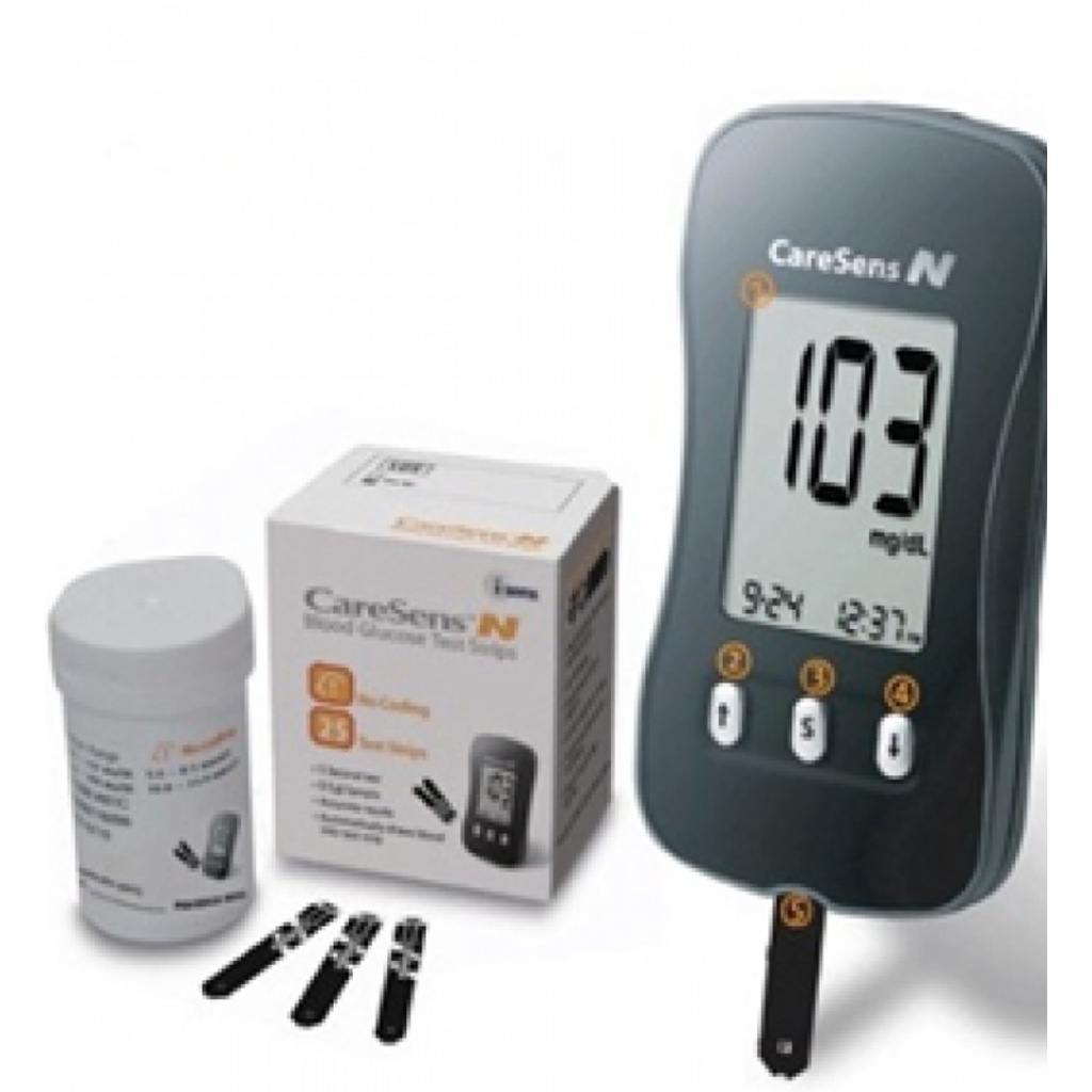 Máy Đo Tiểu Đường Caresen N Hộp 50 Kim  Tặng Hộp 25 Que Thử  Bảo Hành Chọn Đời