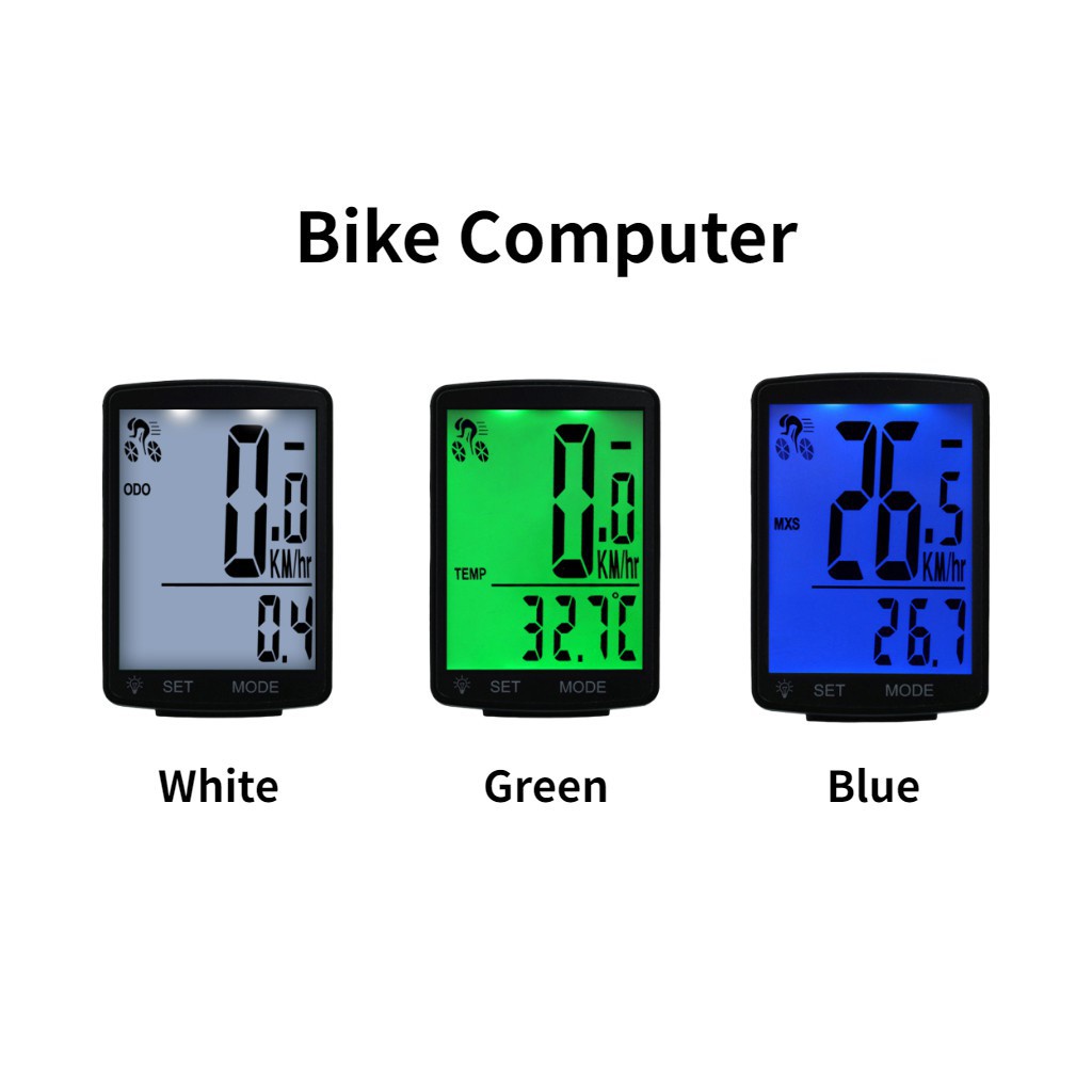 ☑❧Đồng hồ đo tốc độ màn hình LCD chống nước mưa cho xe đạp