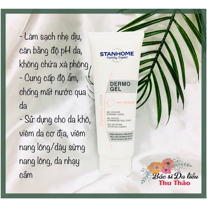 SỮA TẮM KHÔNG XÀ PHÒNG CHO DA KHÔ NHẠY CẢM DERMO GEL STANHOME - STANHOME SOFT SHOWER GEL