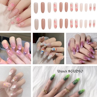 [Hàng mới về] Set 24 móng tay giả thiết kế xinh xắn đáng yêu kèm 2g keo