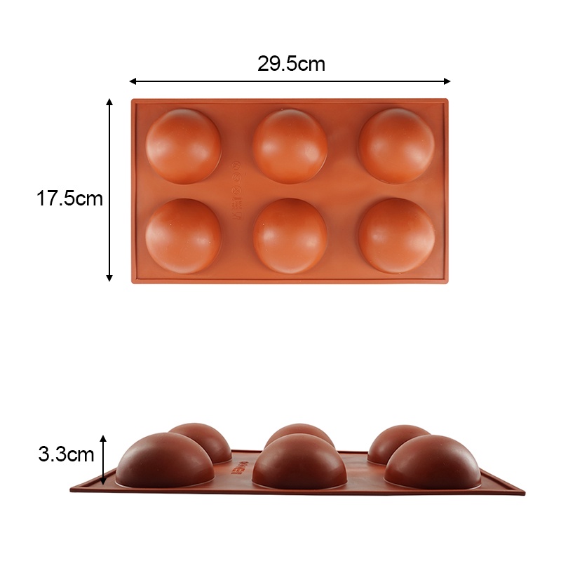 Khuôn Silicone Làm Bánh Hình Bán Cầu 3D Độc Đáo