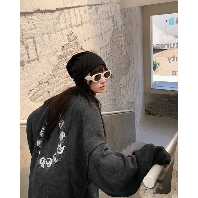 Ifnicefuture Áo hoodie Tay Dài Dáng Rộng Phong Cách Retro Thời Trang Thường Ngày Cho Cặp Đôi