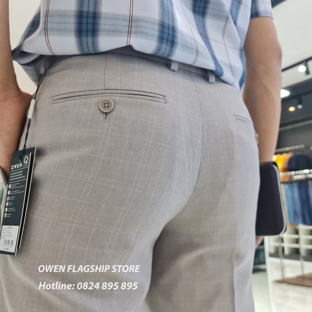 OWEN -  Quần âu nam công sở dáng SLIMFIT sợi NANO mã QS23475 - OWEN Flagship Store