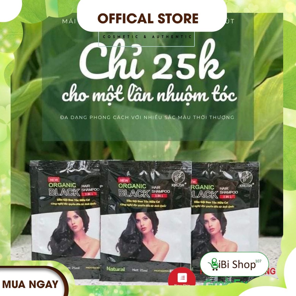 💥💥 Dầu gội nhuộm thảo dược Krush gói lẻ 25ml 💥💥