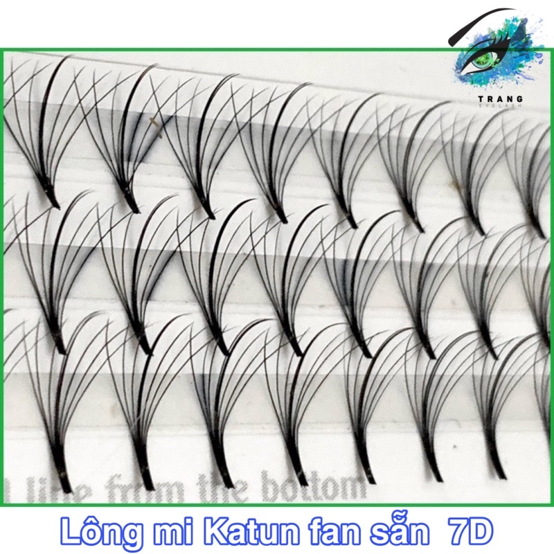Lông Mi Trụ Katun Cao Cấp - Mi Wispy 5D 7D Độ Cong C D - Mi Fan Sẵn Katun