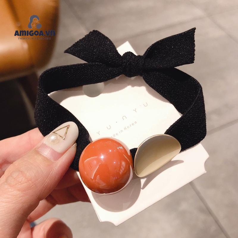 ✨✨Dây Buộc Tóc Bản Rộng Bằng Da Cao Su Kiểu Hàn Quốc Đơn Giản Cho Nữ