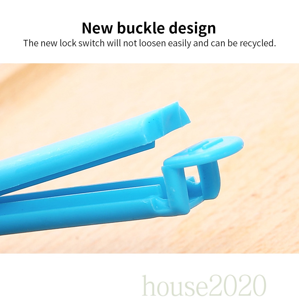 Set 10 kẹp miệng túi bằng nhựa màu sắc ngẫu nhiên tiện dụng cho nhà bếp 2020