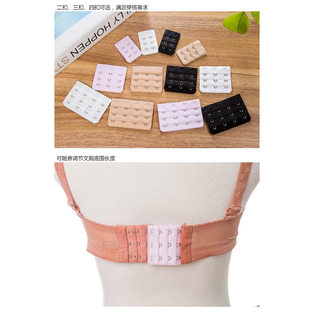 Miếng Nối Rộng Tăng Size Áo Ngực 2 - 3 Móc Cài - Móc Nới Nhiều Màu E440