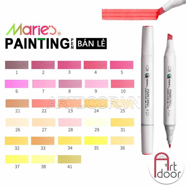 [ARTDOOR] Bút Marker MARIE'S (từ 1~55)