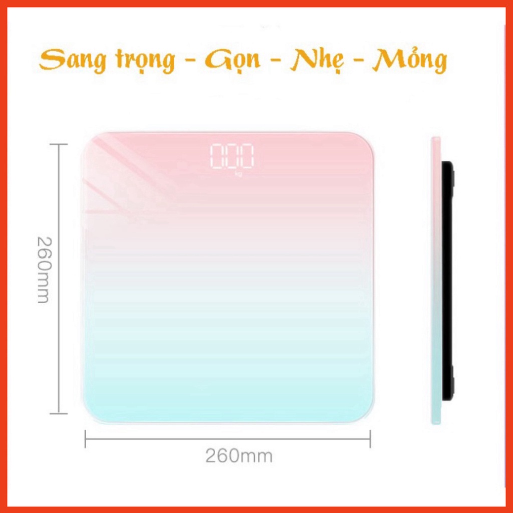 Cân Điện Tử, Cân Sức Khỏe Kính Cường Lực Tải Trọng 180kg Màn Hình Led Công Nghệ Hiện Đại Độ Chính Xác Cao