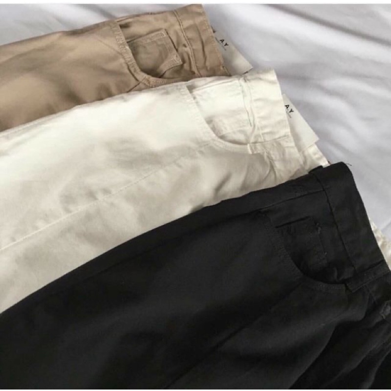 Quần  baggy nữ , baggy kaki ống túm
