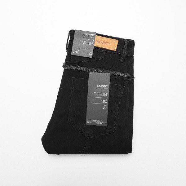 Quần Jean Nam Đen Washed Knee, Chất Vải Denim Cotton Co Giãn Dày Dặn Cao Cấp, INF QJ002989, SOMEHOW | BigBuy360 - bigbuy360.vn