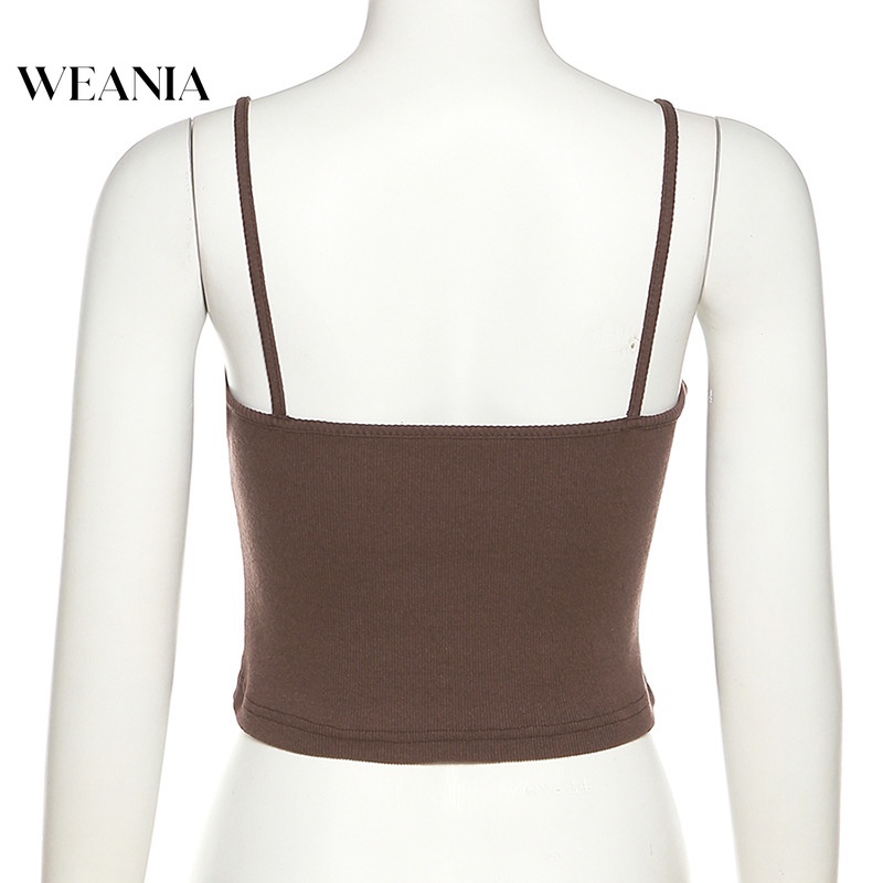 Áo Tank Top Hở Lưng In Chữ Phong Cách Đường Phố Cá Tính Cho Nữ
