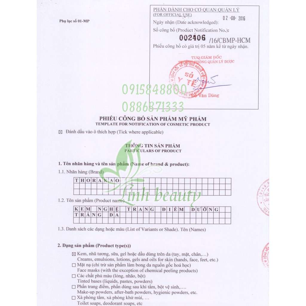 KEM NGHỆ TRANG ĐIỂM DƯỠNG TRẮNG DA 3G THORAKAO | BigBuy360 - bigbuy360.vn