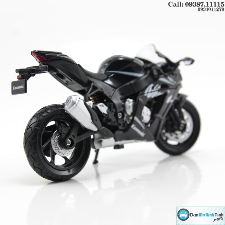 Mô hình xe mô tô Kawasaki Ninja ZX-10R 1:18 Welly Black