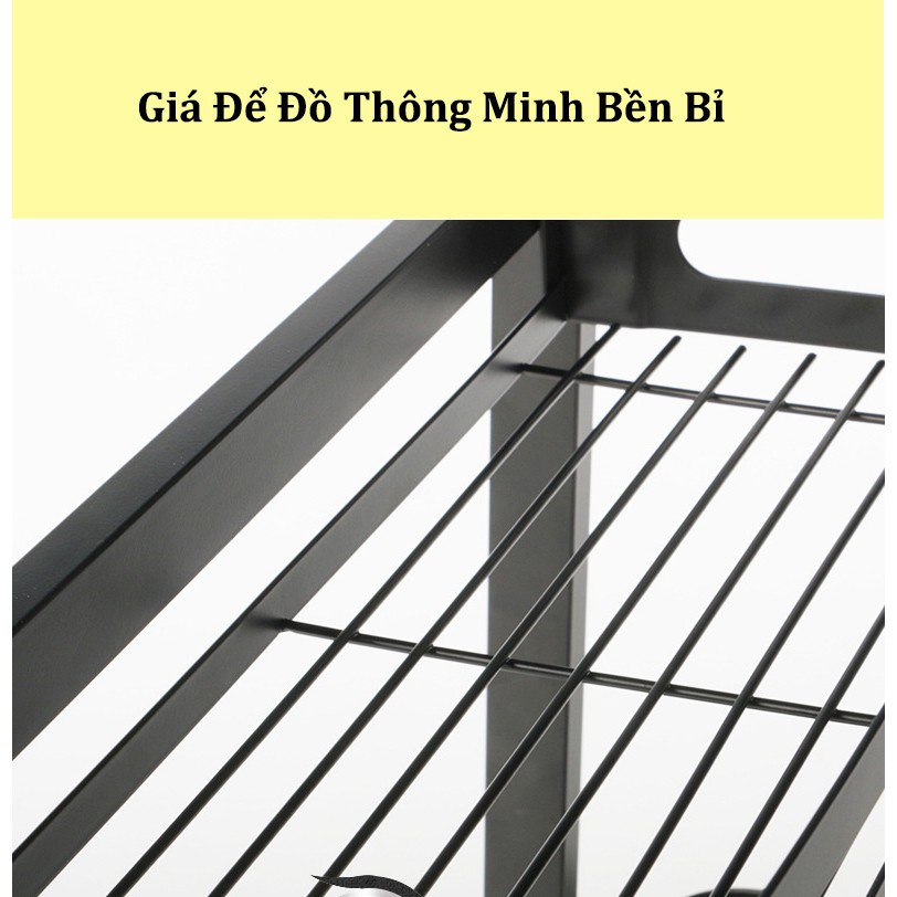 KỆ GIA VỊ 2 TẦNG (màu đen)